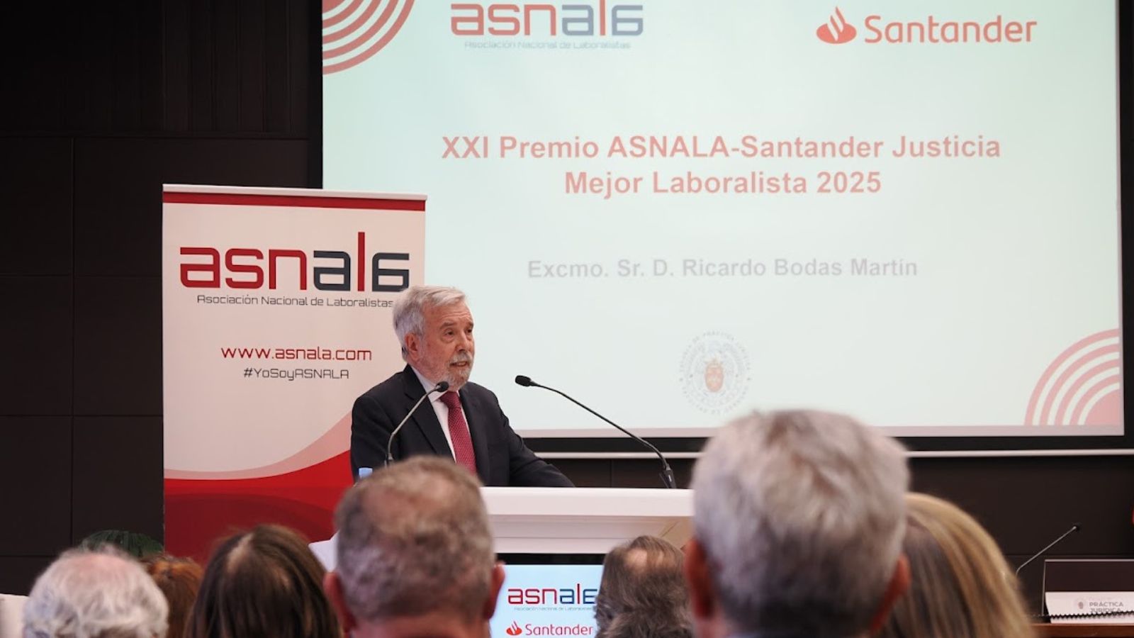 Ricardo Bodas Martín pronuncia su discurso como Mejor Laboralista 2025