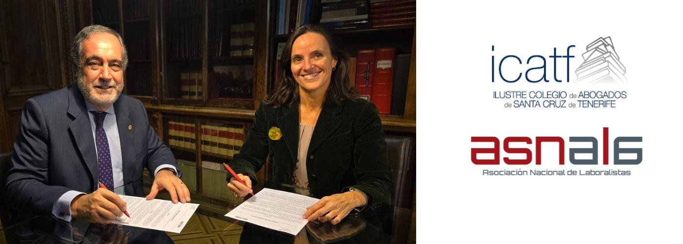 ASNALA firma un acuerdo de colaboración con el Ilustre Colegio de Abogados de Santa Cruz de Tenerife