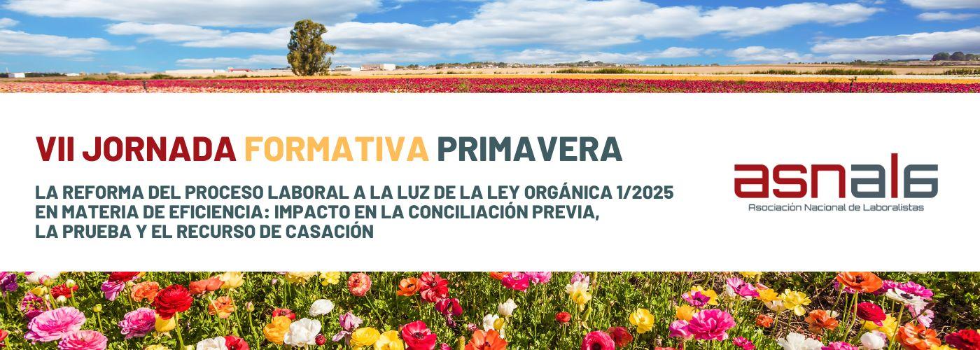 La VII Jornada Primavera ASNALA se celebrará en Valencia el 27 y 28 de marzo La VII Jornada Primavera ASNALA se celebrará en Valencia el 27 y 28 de marzo