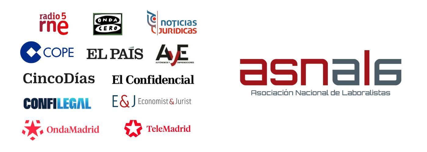 Resumen de las intervenciones mediáticas de los miembros de la Asociación Nacional de Laboralistas (ASNALA) durante el mes de julio de 2025.